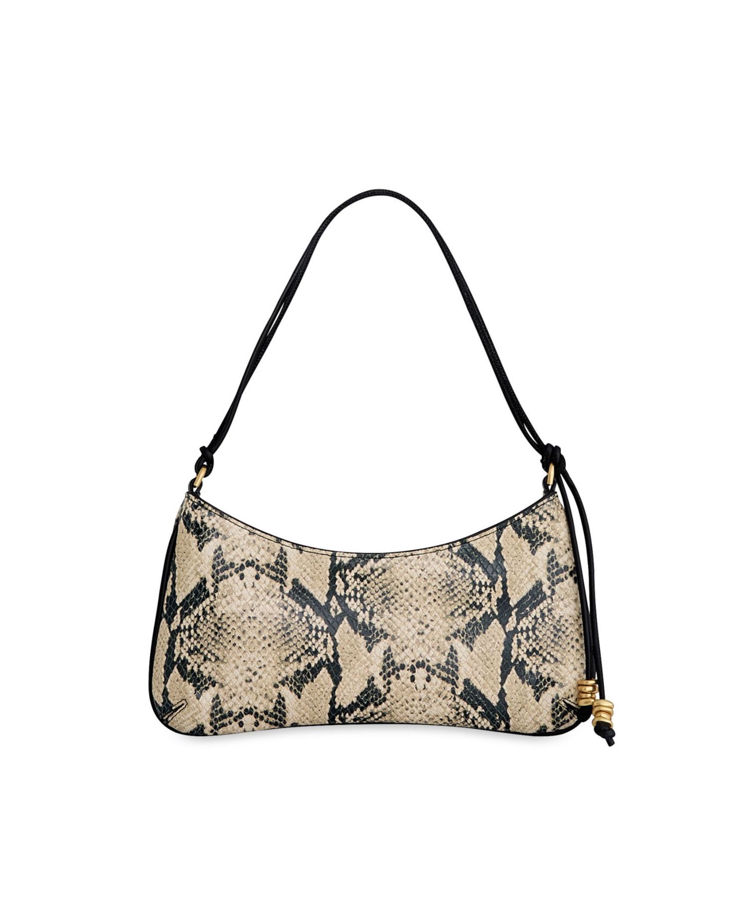 Reina Small Leather Snake Shoulder Handbag