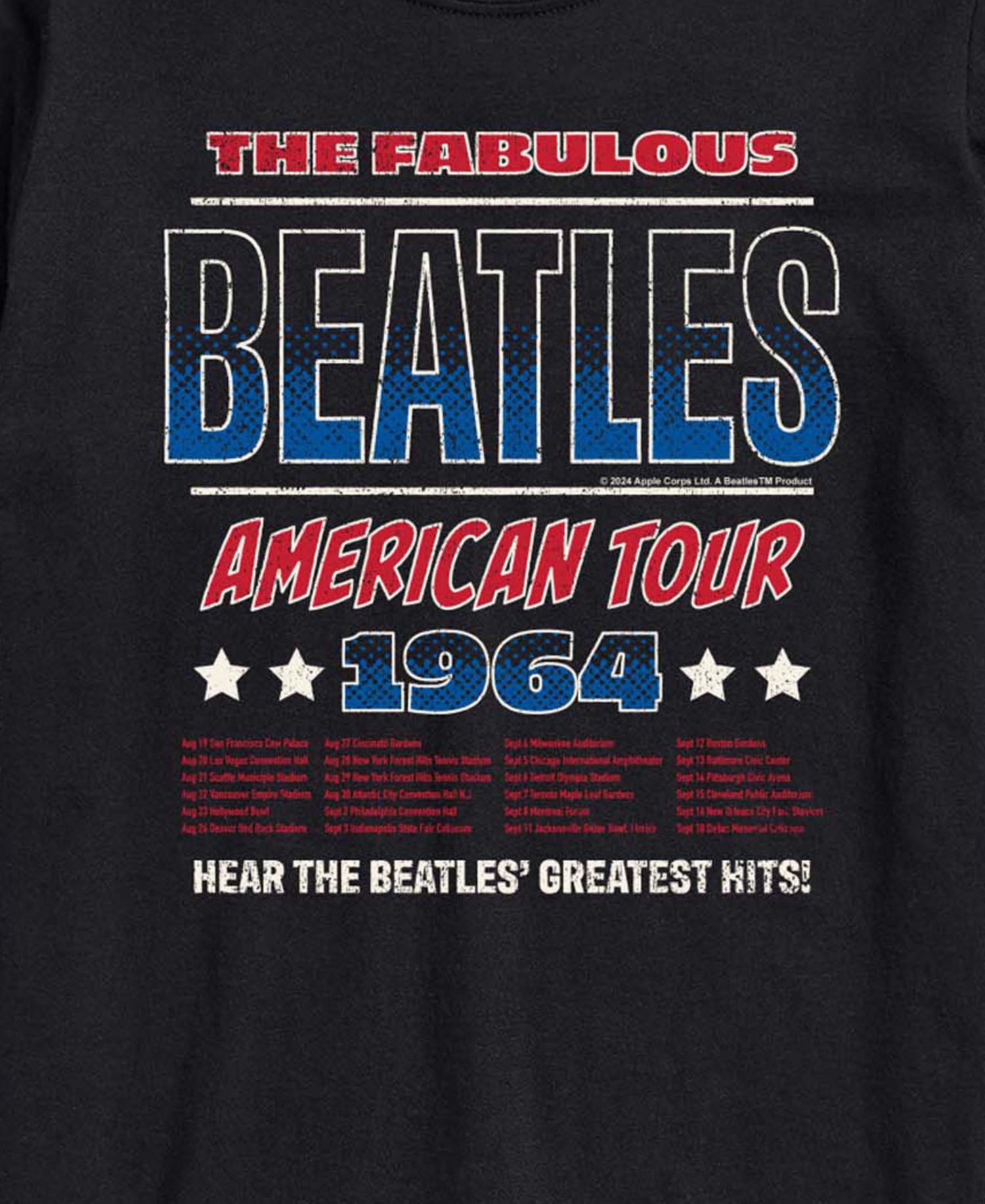 Men's The Beatles American Tour 64 Short-Sleeve Graphic T-Shirt