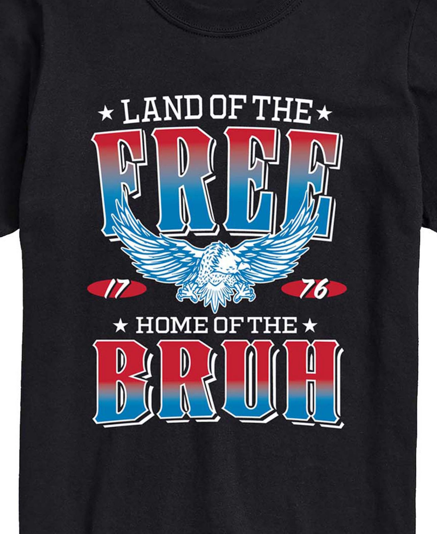 Men's Land Of The Free Home Of The Bruh Short-Sleeve Graphic T-Shirt