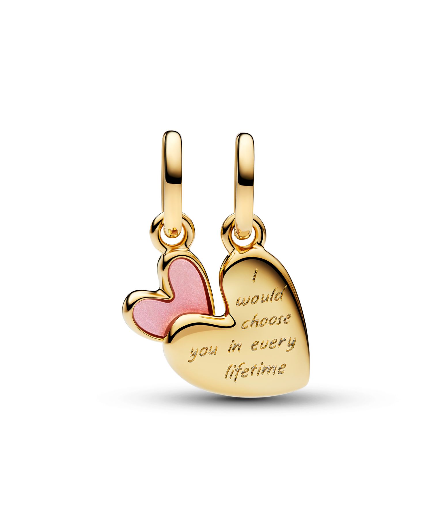 Pink Mother Daughter Splittable Dangle Charm