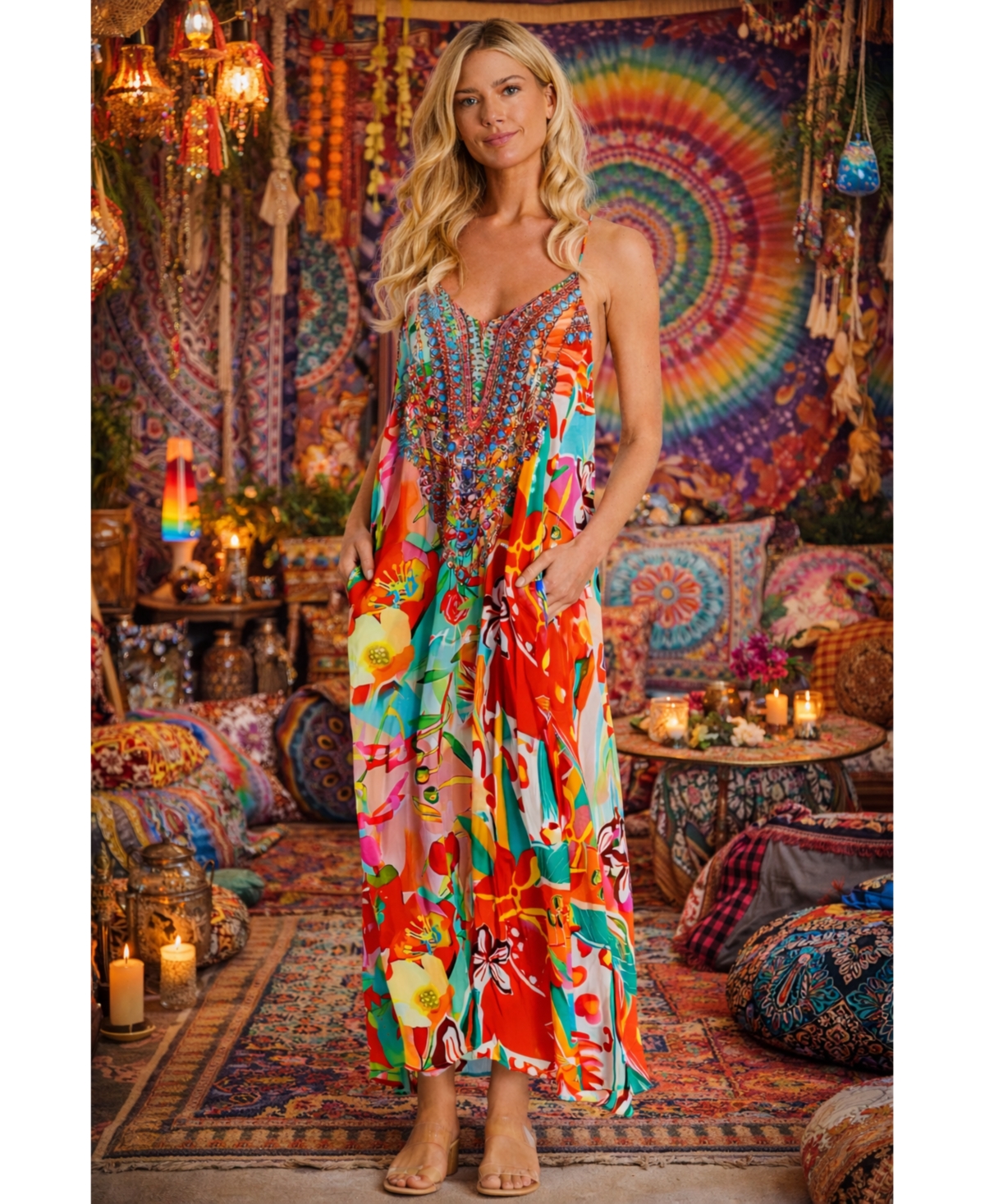 La Moda Clothing Women's Maxi T-Back Dress