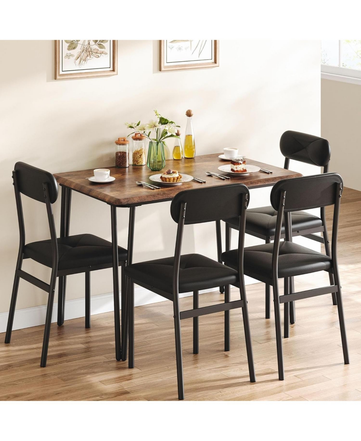 gaomon Kitchen Table 4-Piece Dining Table Set For Small Spaces-Apartment Size Kitchen Table