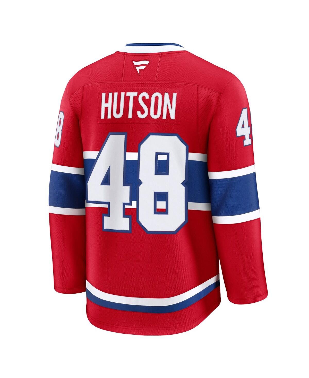 Fanatics Men's Lane Hutson Red Montreal Canadiens Home Premium Jersey