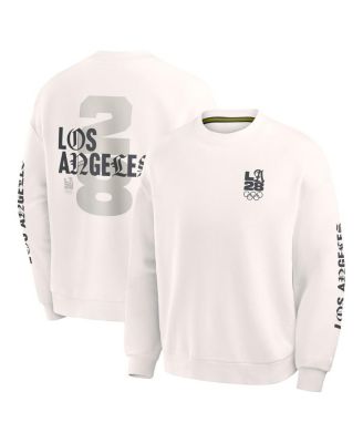 Men's Cream LA28 Summer Olympics Oversized Type Play Multi Sweatshirt