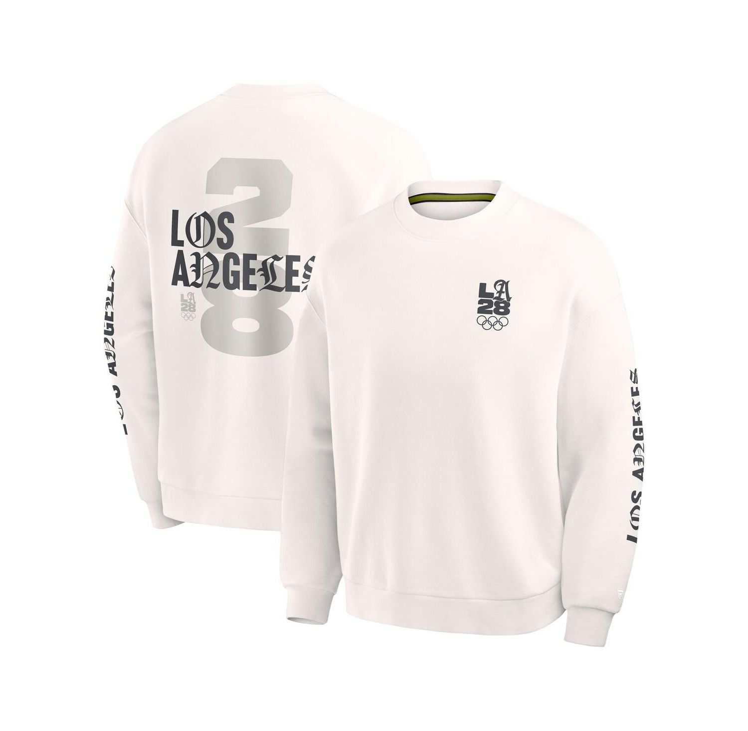 Men's Cream LA28 Summer Olympics Oversized Type Play Multi Sweatshirt