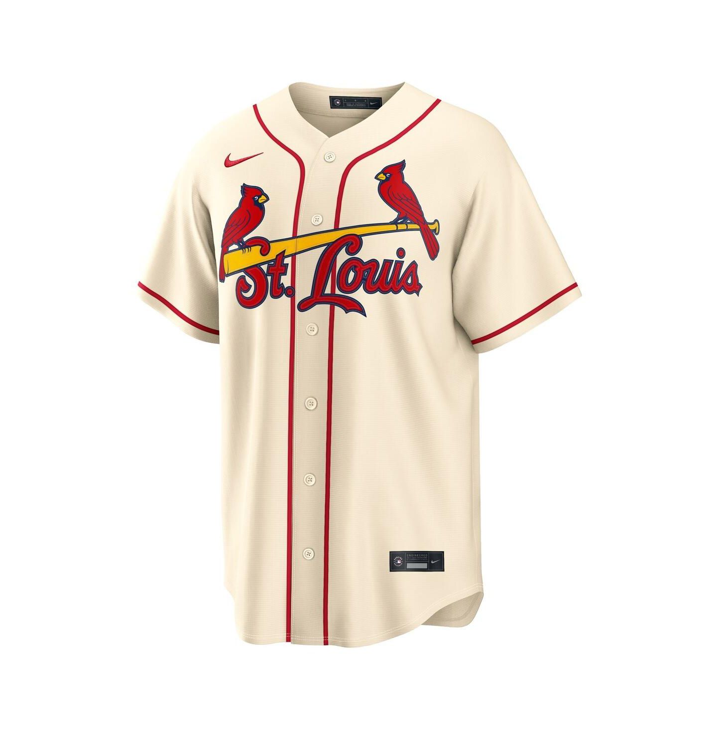 Мужской топ Nike Masyn Winn Cream St. Louis Cardinals Alternate Replica Jersey — фото 2