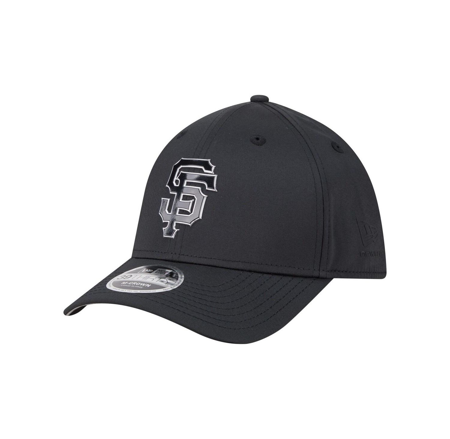 Men's Black San Francisco Giants Metallic 39THIRTY M-Crown Flex Hat