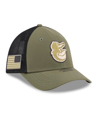 Men's Olive Baltimore Orioles 2026 Armed Forces Day 39THIRTY M-Crown Flex Hat