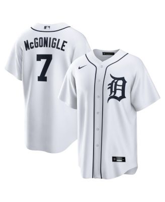 Men's Kevin McGonigle White Detroit Tigers Home Replica Jersey