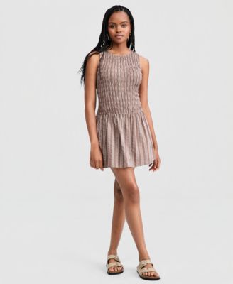 And Now This Womens Stripe Mini Dress Macys Exclusive - Brown Stripe 60$