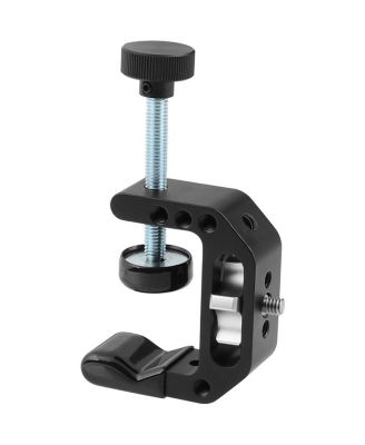 Universal C-Clamp with 1/4" Female Thread, 1/4"-20 Thumbscrew Knob