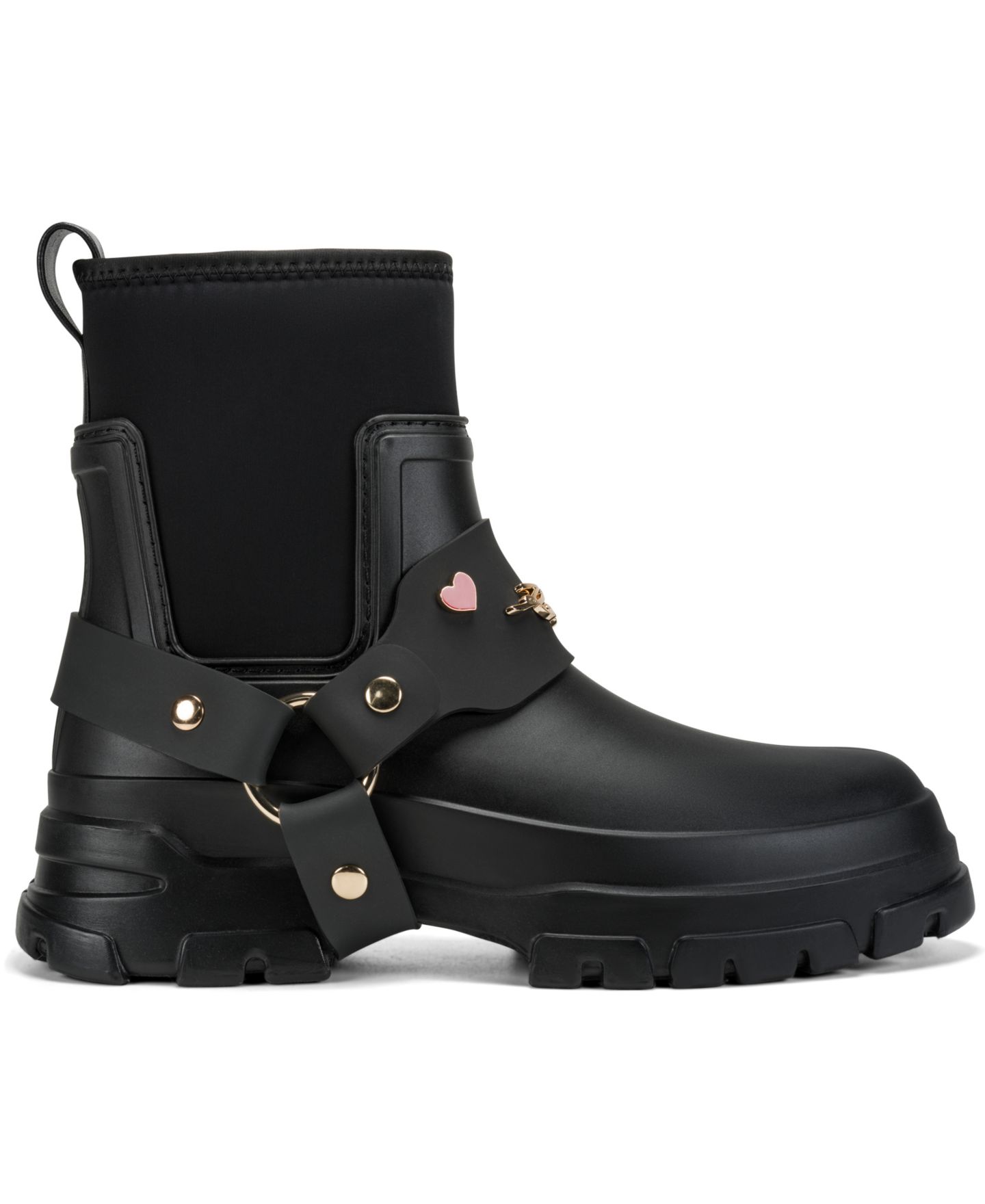 Женские ботинки KARL LAGERFELD PARIS Rivenna Rain Round Toe Booties, цвет: Чёрный гладкий — фото 2