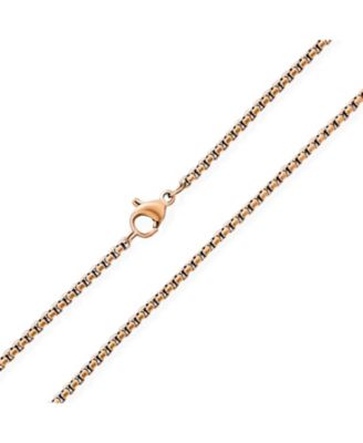 Thin Strong Simple Basic 2MM Stainless Steel Basic Venetian Box Link Chain Necklace