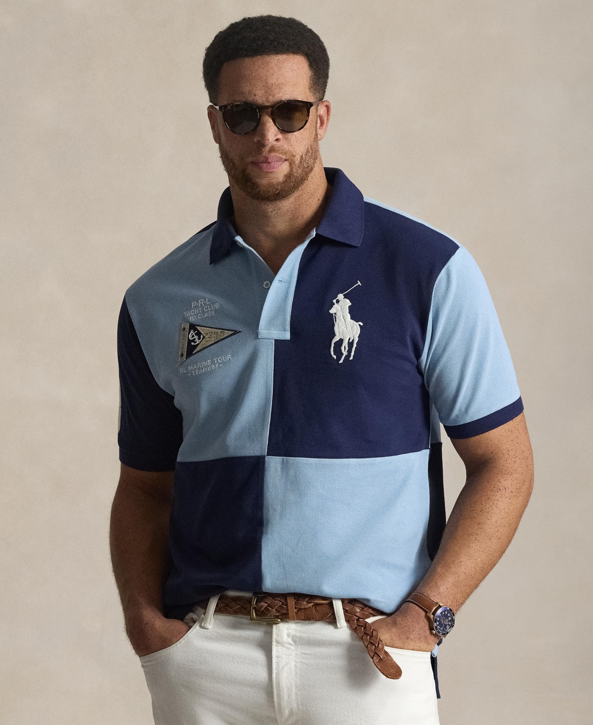 Мужские Polo Ralph Lauren Men's Big & Tall Classic-Fit Mesh Polo Shirt — фото 1