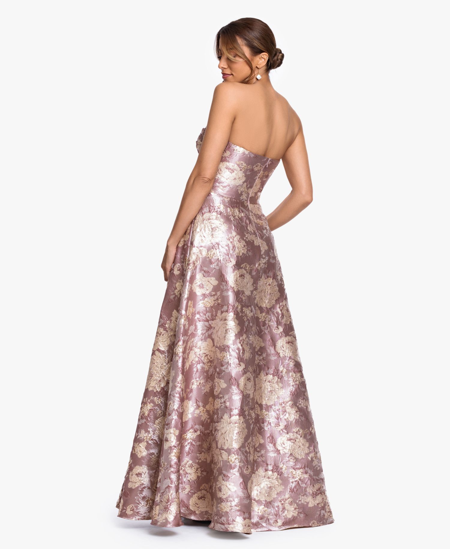 Women's Strapless Brocade Ball Gown