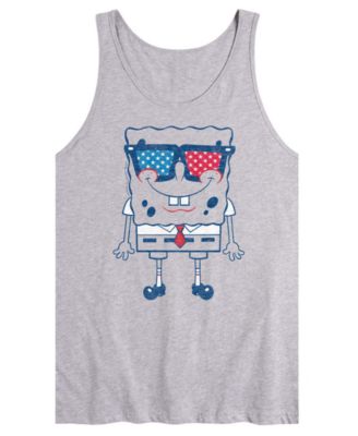Men's SpongeBob SquarePants Flag Fill Sunglasses Sleeveless Graphic Tank Top