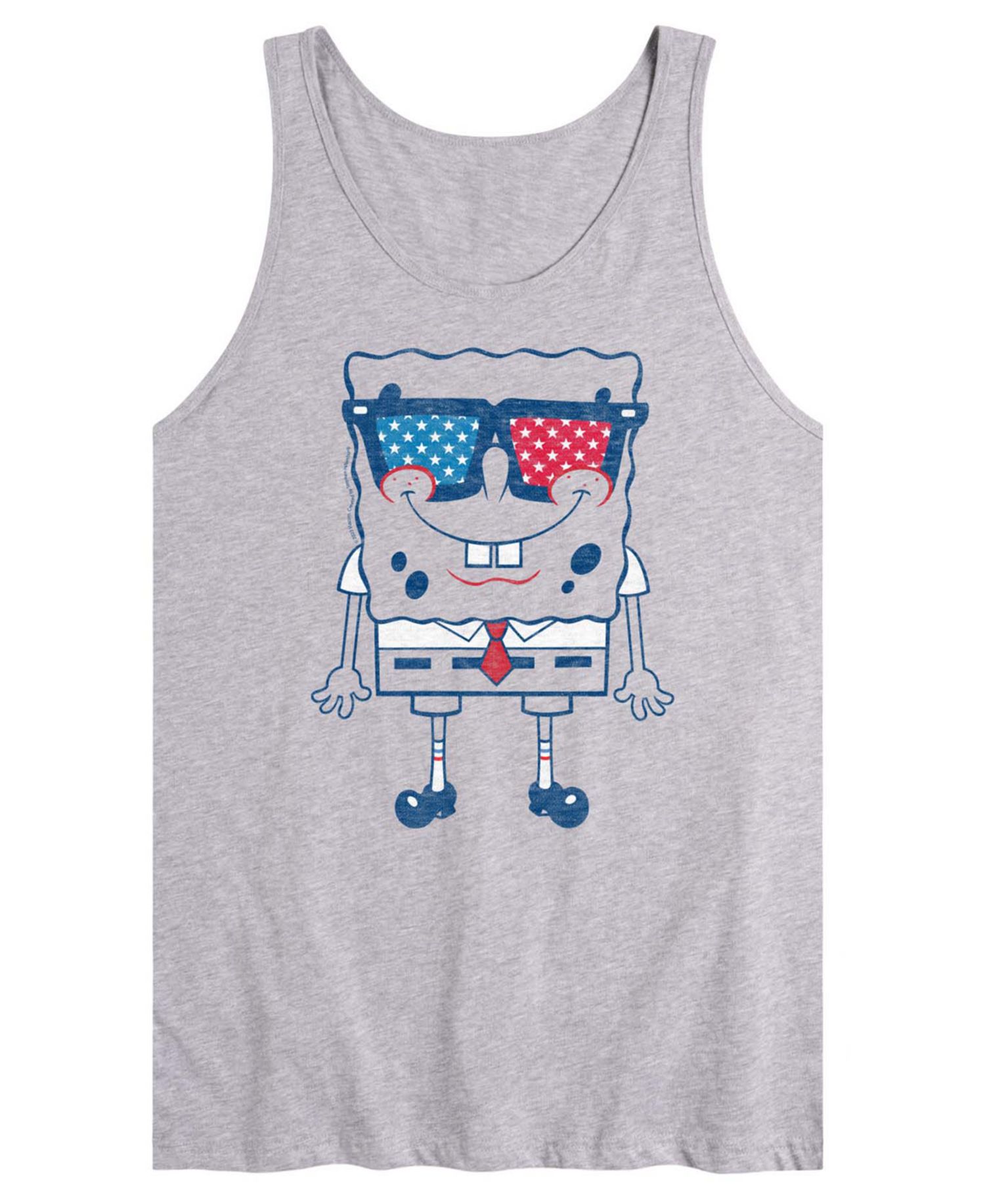 Men's SpongeBob SquarePants Flag Fill Sunglasses Sleeveless Graphic Tank Top