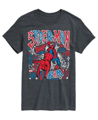 Men's Spiderman Sketchy Doodles Short-Sleeve Graphic T-Shirt