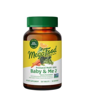 MegaFood Baby and Me 2 Prenatal Multi Minis ,120 Tablets