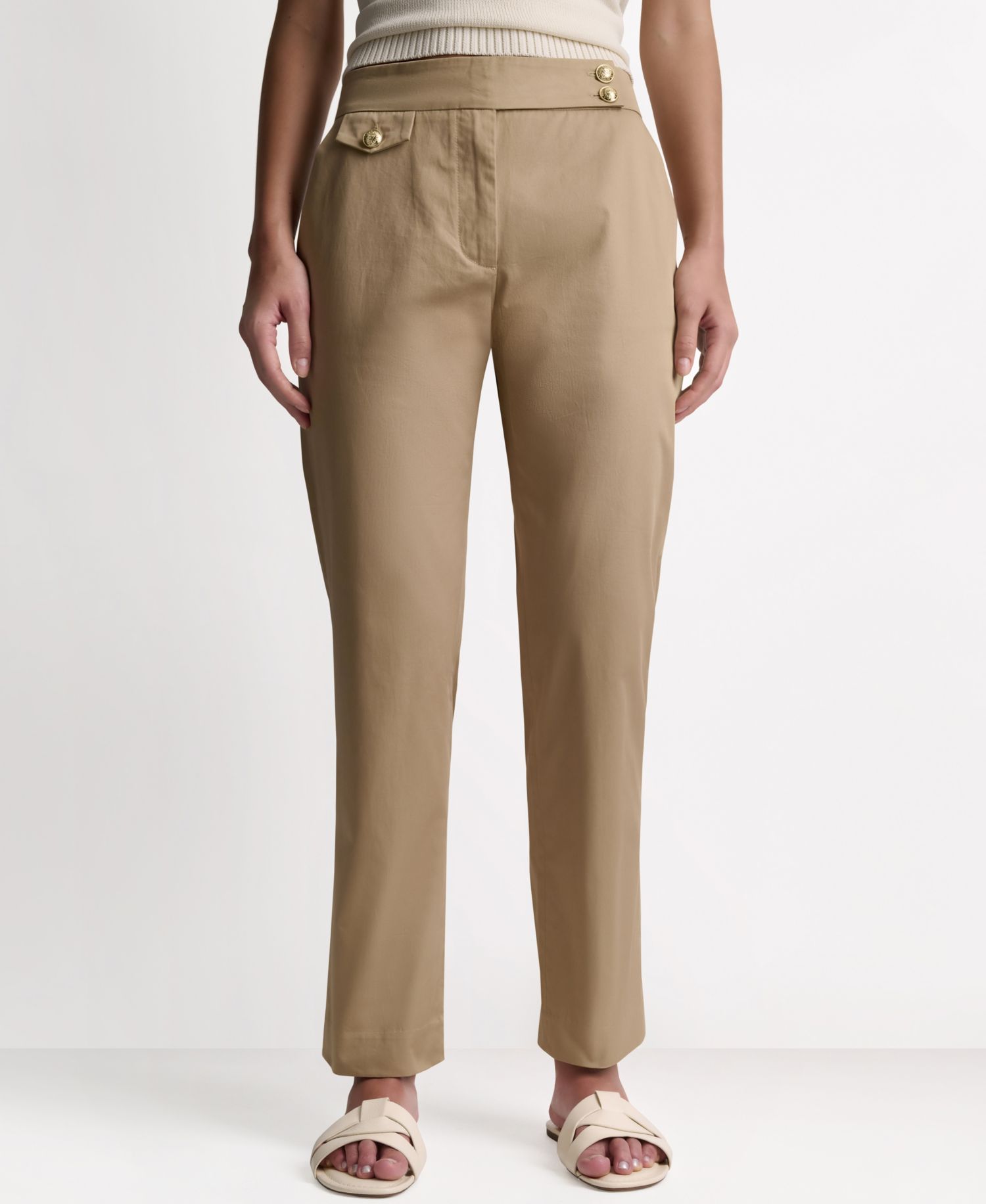 Women's Straight-Leg Mid-Rise Pants