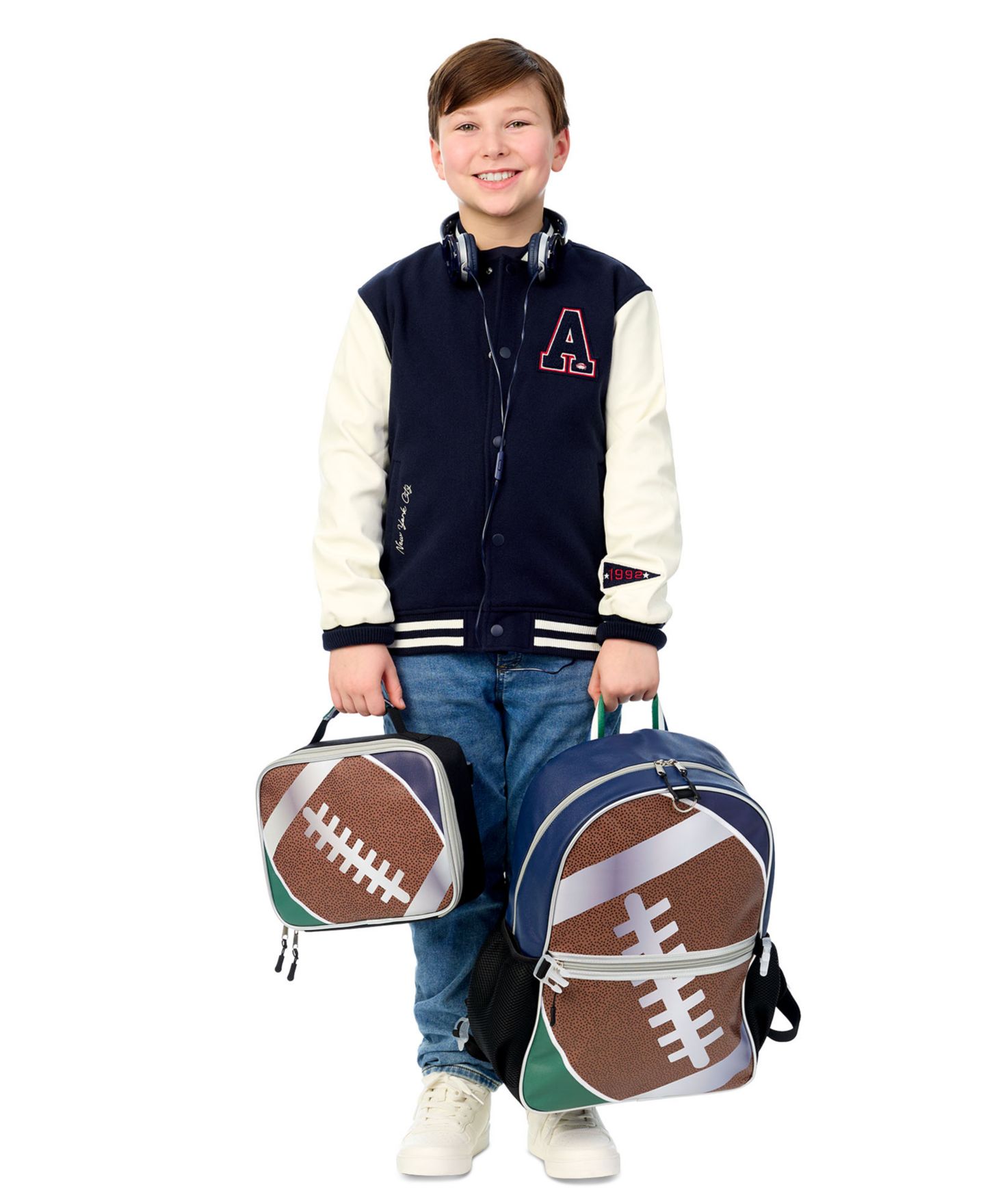 Сумки Extreme Nation Football Backpack, Lunch Bag and Headphone, 3-Piece Set для мальчиков, цвет: Чёрный / Зелёный — фото 9