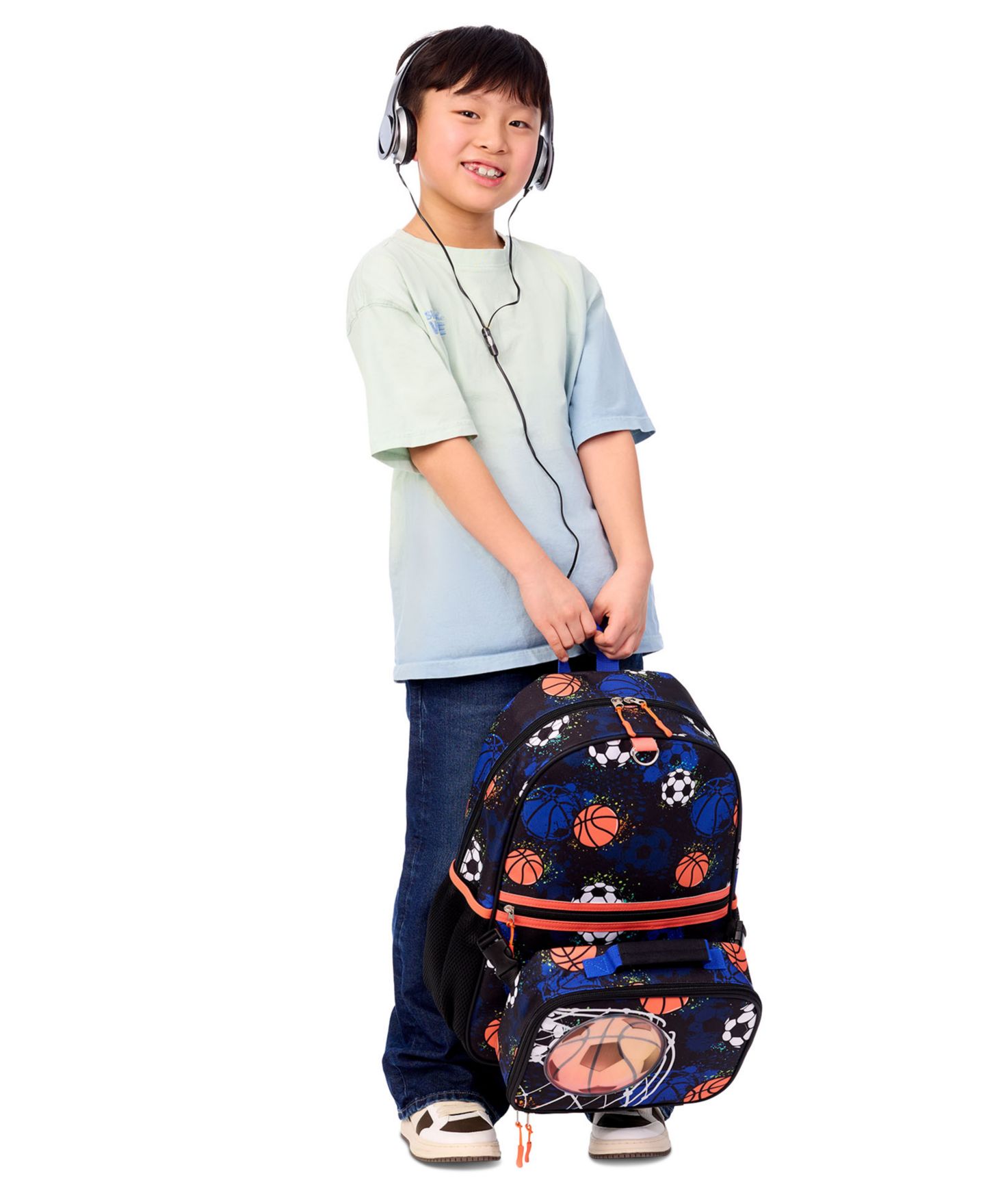 Сумки Extreme Nation Lenticular Sports Backpack, Lunch Box and Headphone, 3-Piece Set для мальчиков, цвет: Чёрный / Синий — фото 8