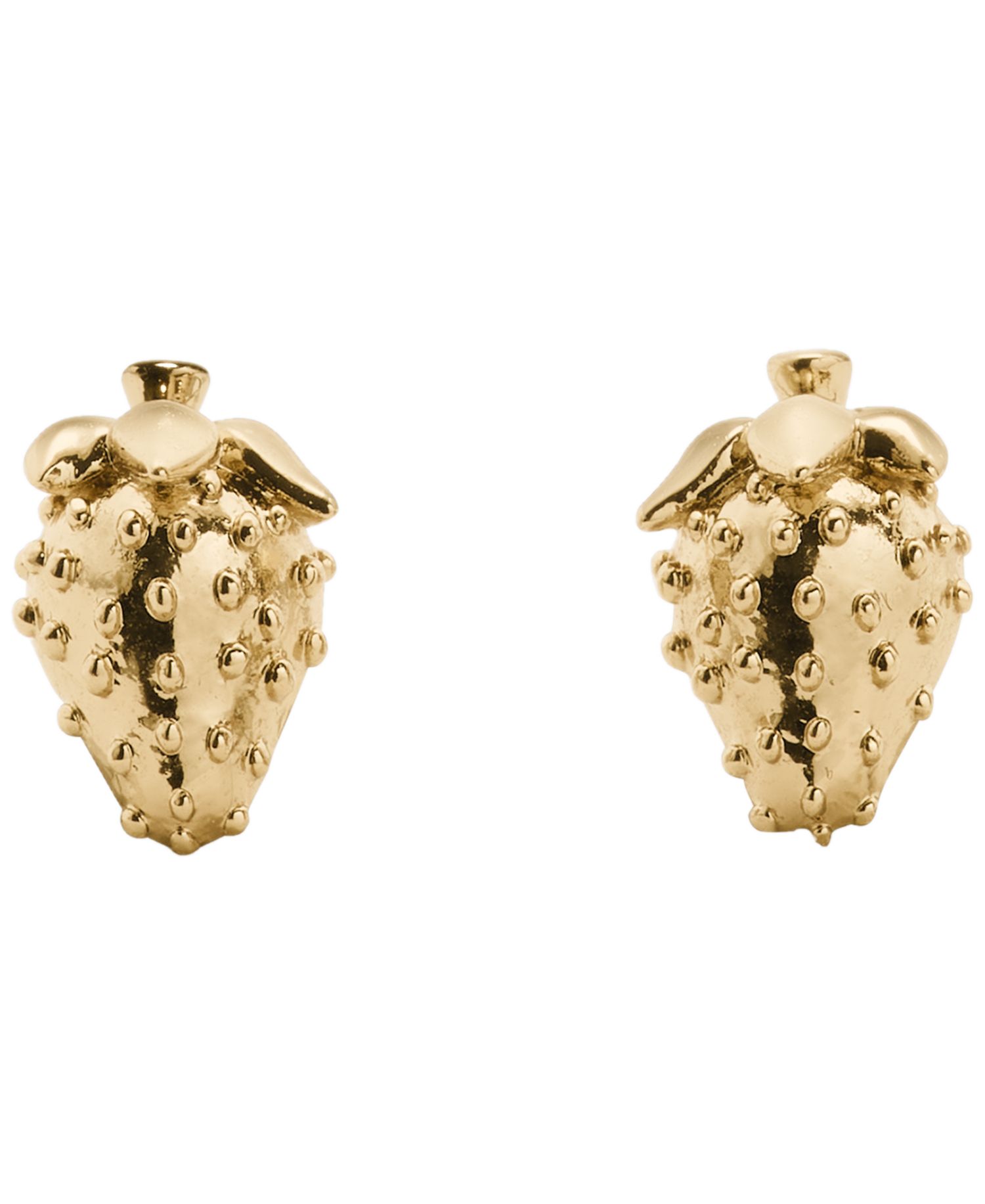 Gold-Tone Secret Garden Strawberry Stud Earrings