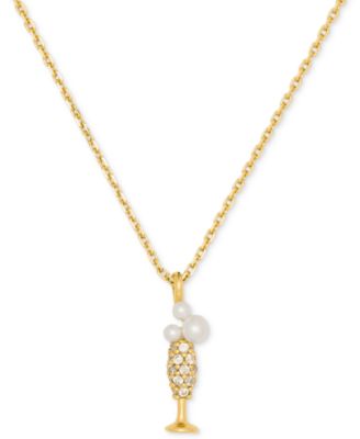 Gold-Tone Gifting Here's to You Short Pendant Necklace