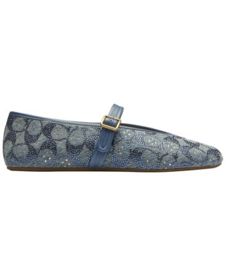 COACH Women's Sculpted C Soft Mary Jane Flats - Macy's