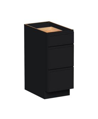 15 Inch 3-Drawers Base Cabinets Kitchen Cabinets, Solid Wood Frame, Soft-Close Slides and Hinges