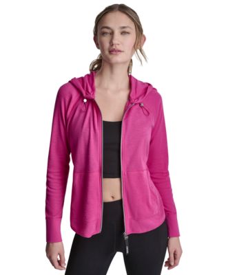 Women's Lightweight Waffle Zip-Front Sweatshirt