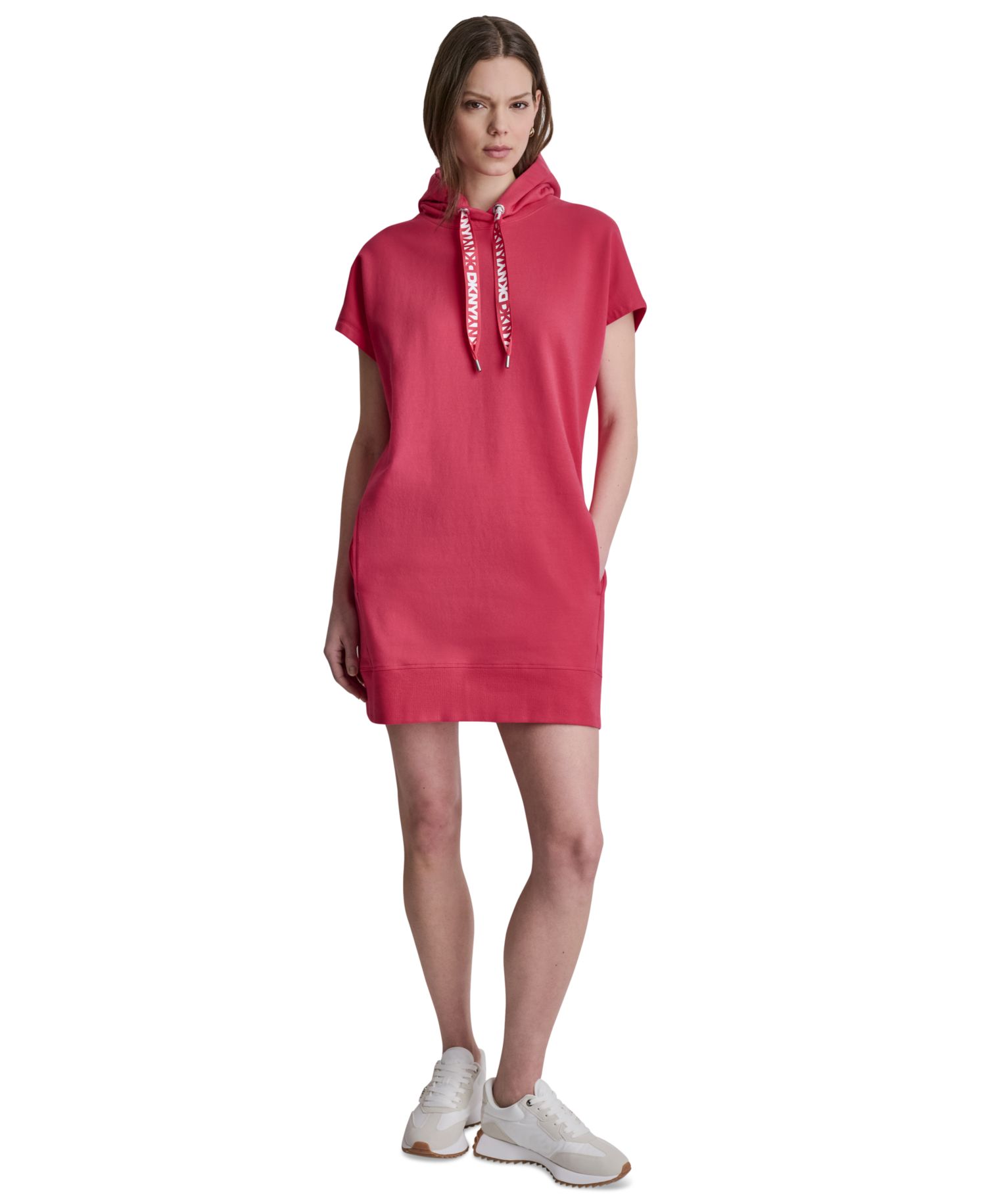 Women's Two-Tone Hooded Mini Dress