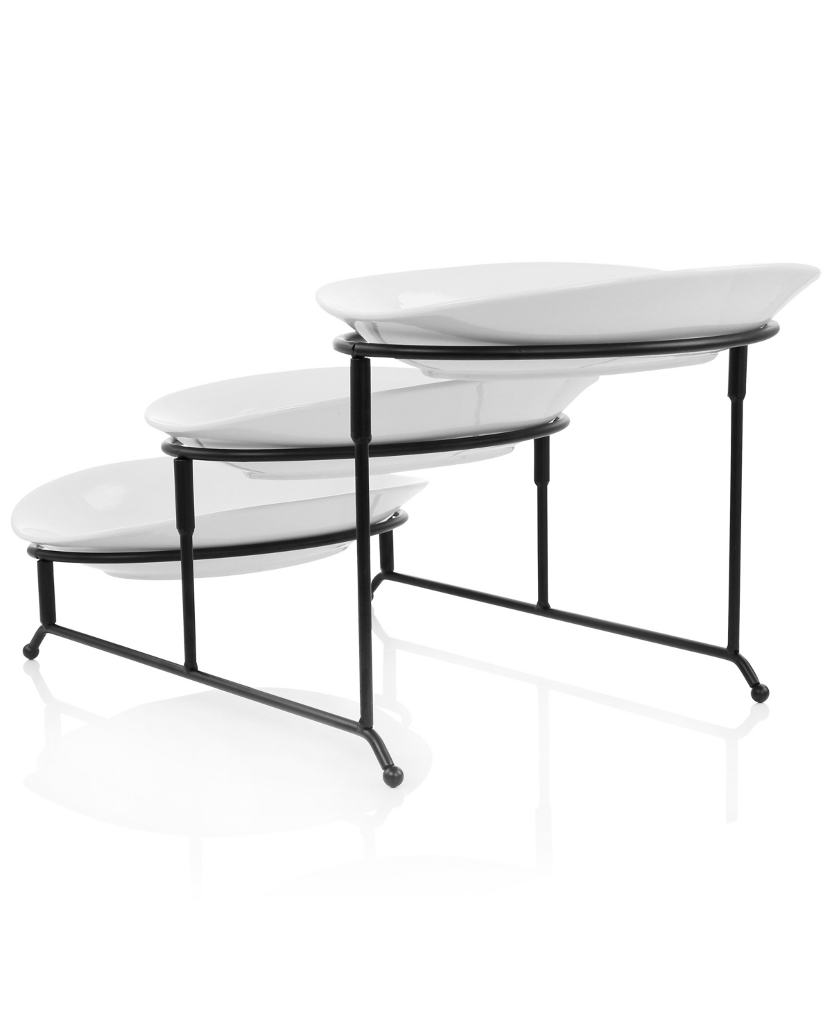 Elama 3-Tiered Oval Plate Server