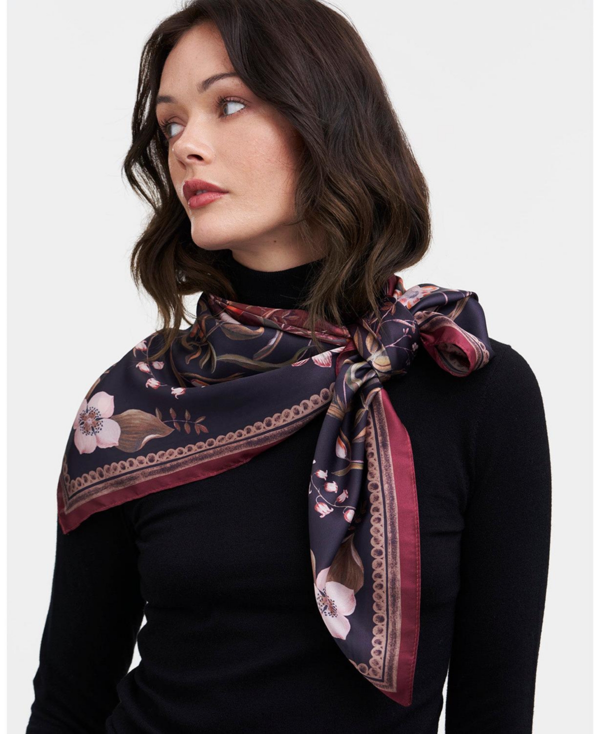 Fable England Women's Peach Aurora Tales Square Scarf