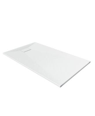 Wheelchair-Friendly Shower Base with Non-Slip Surface, Reversible Drain, SMC Cover and Flashing Kits