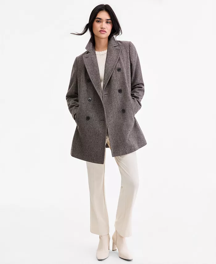 Women's Double-Breasted Pea Coat, Created for Macy's - thumbnail 10