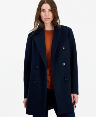 Women's Double-Breasted Pea Coat, Created for Macy's