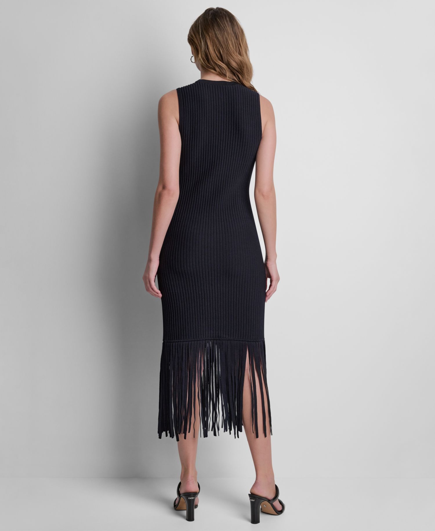 Women's Sleeveless Fringe Sweater Dress