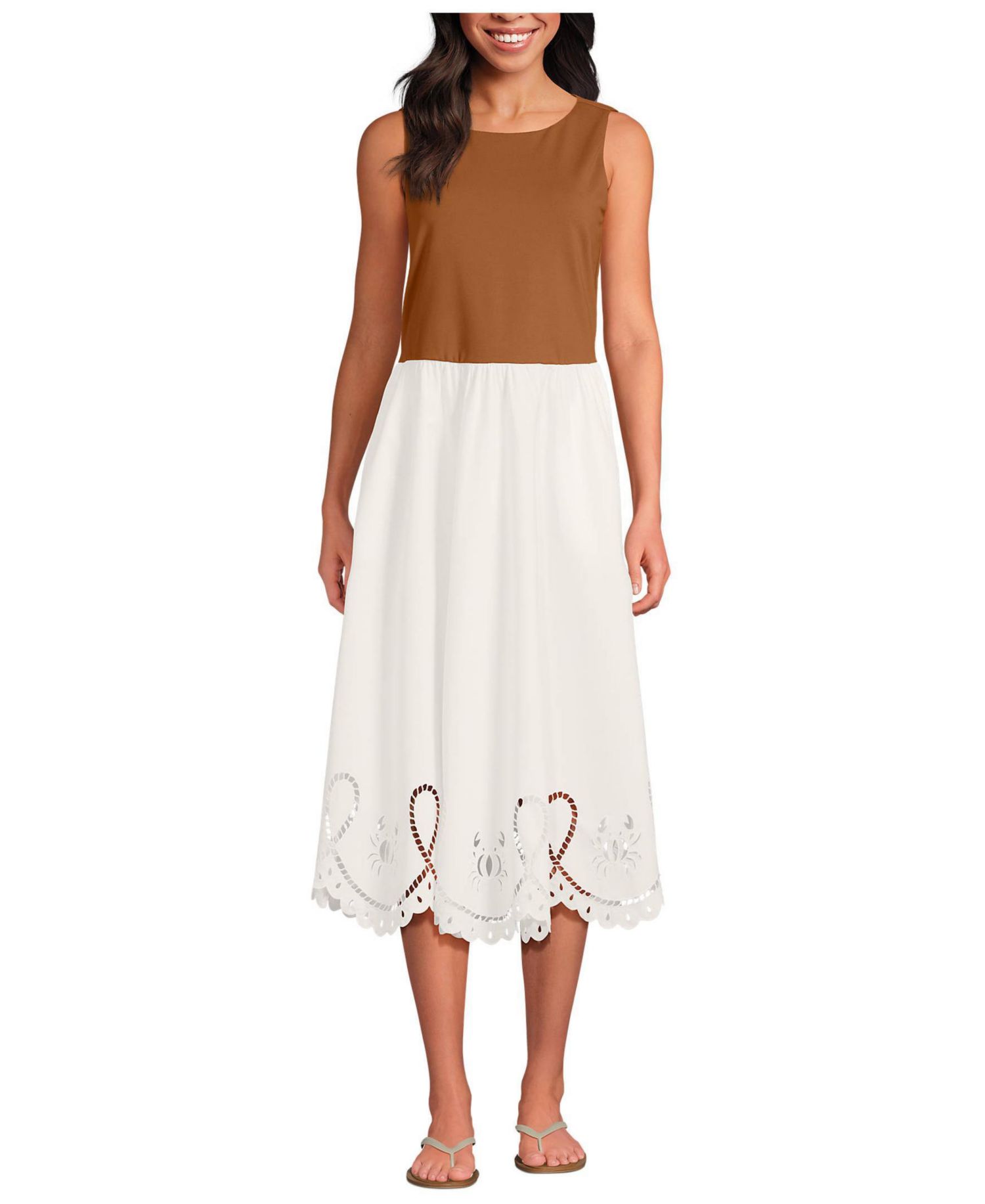 Women's Embroidered Duet Midi Dress