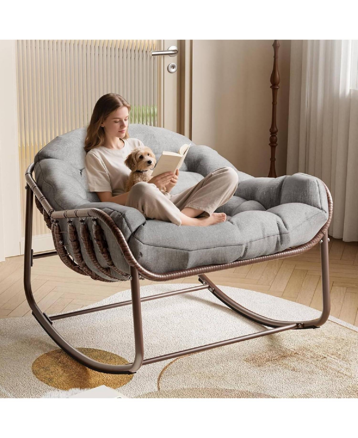 Xo Outdoor Papasan Rocking Chair