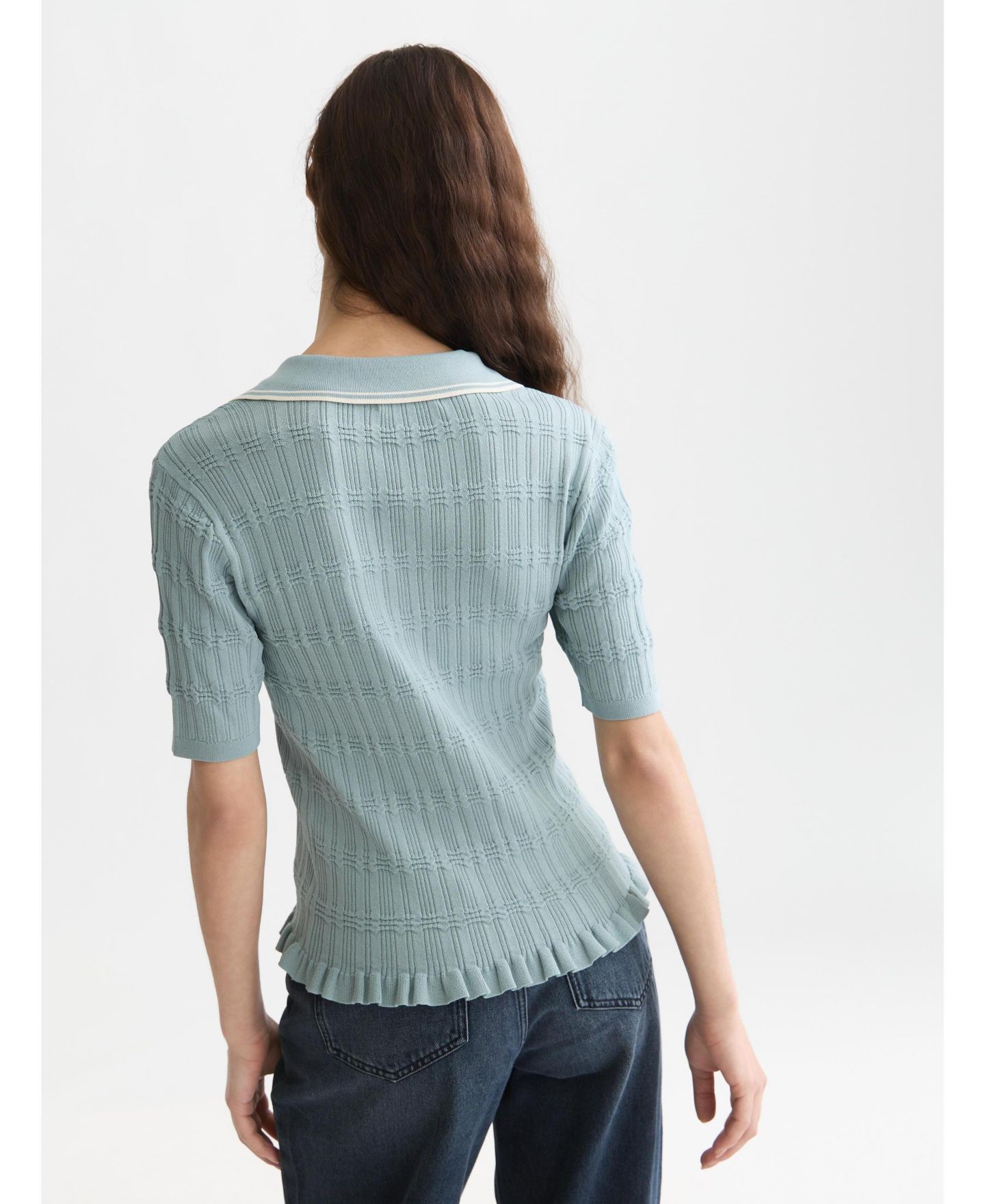 Женский свитер SCOTCH & SODA Tops and Tees Ripple Stitch Fitted Pullover, цвет: Arona — фото 3