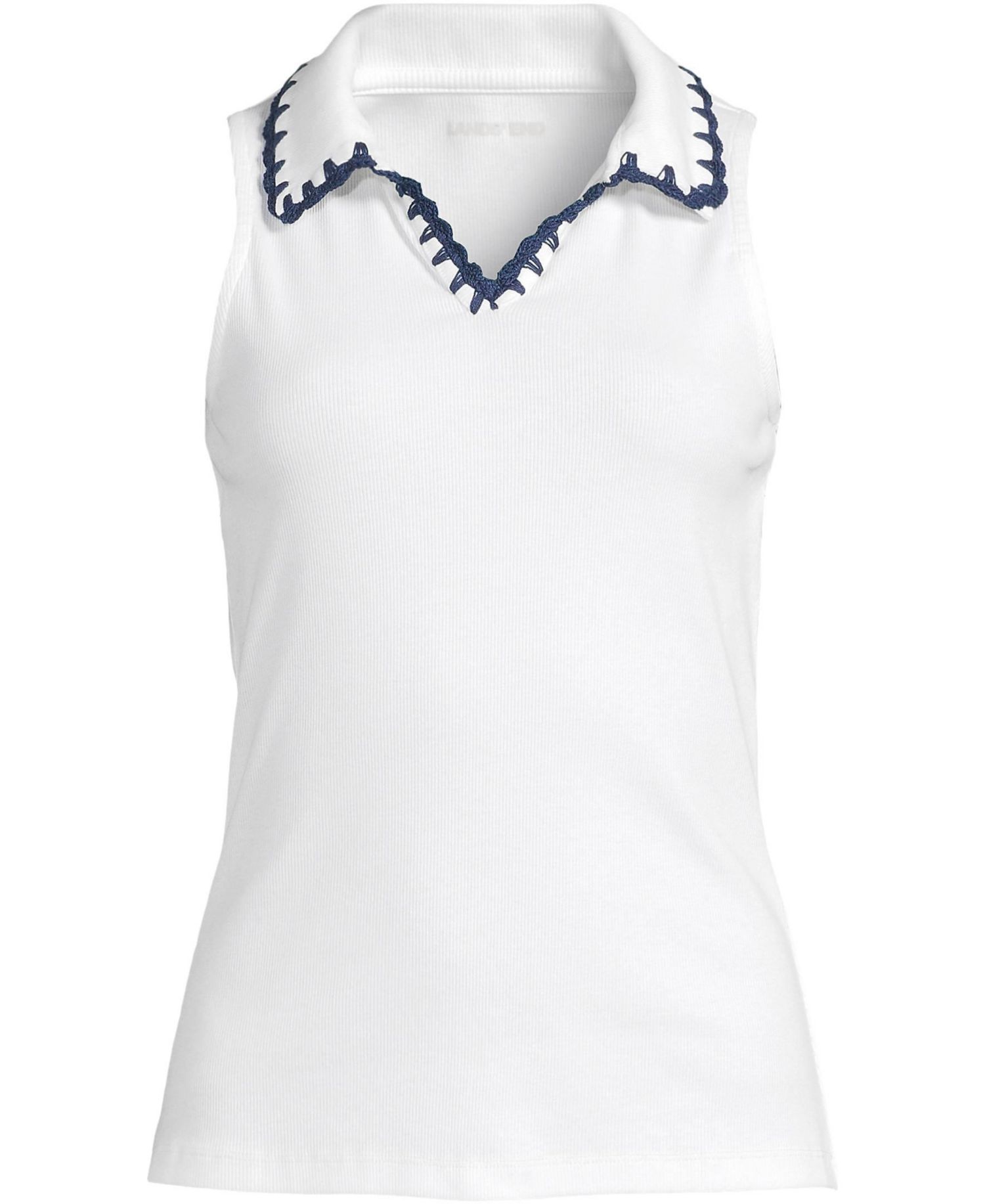 Women's Sleeveless Micro Rib Polo