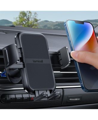 Car Air Vent Phone Holder with 4-Lock Stability and Thick Case Friendly Design