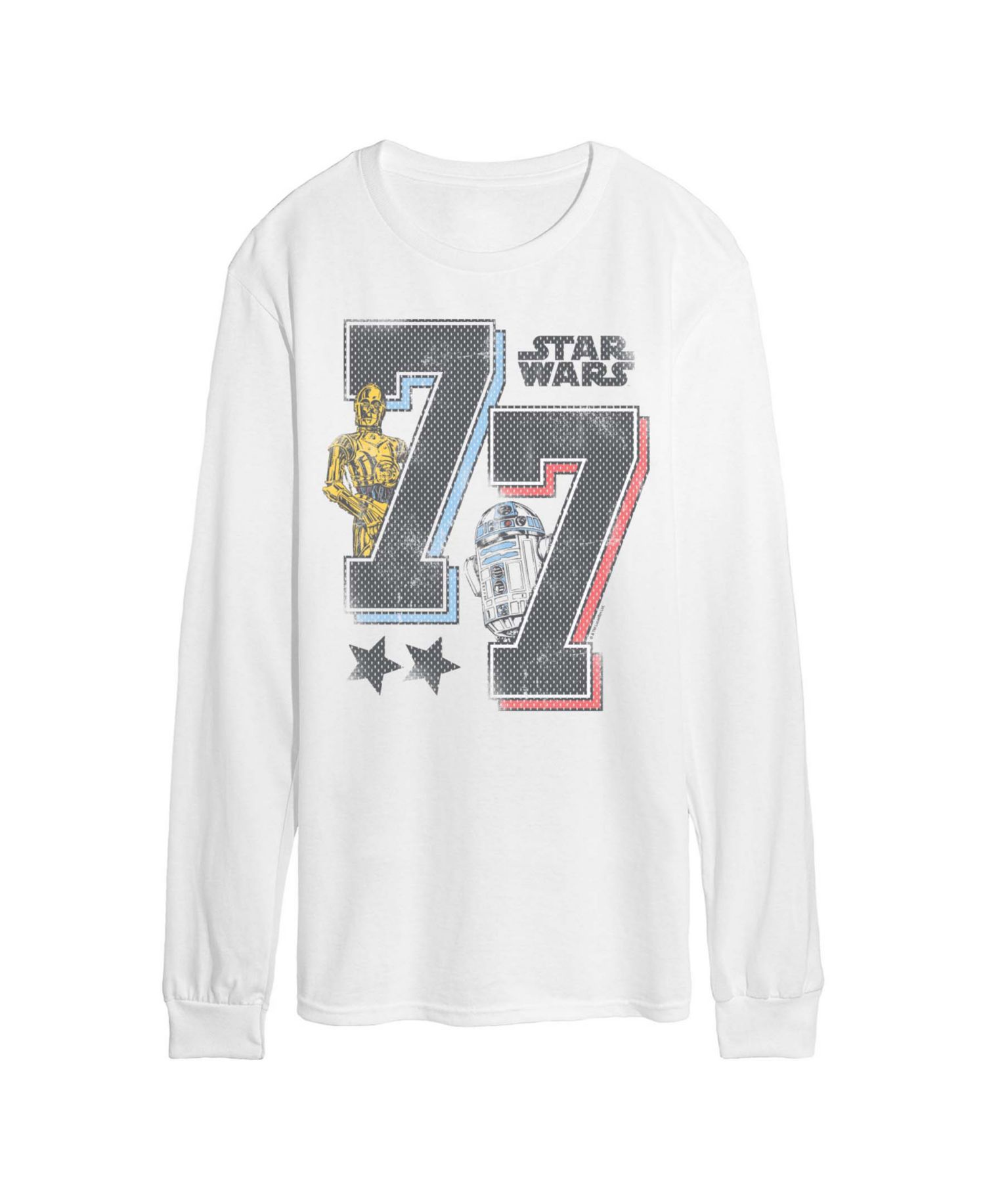 Men's Sporty Long-Sleeve Graphic T-Shirt