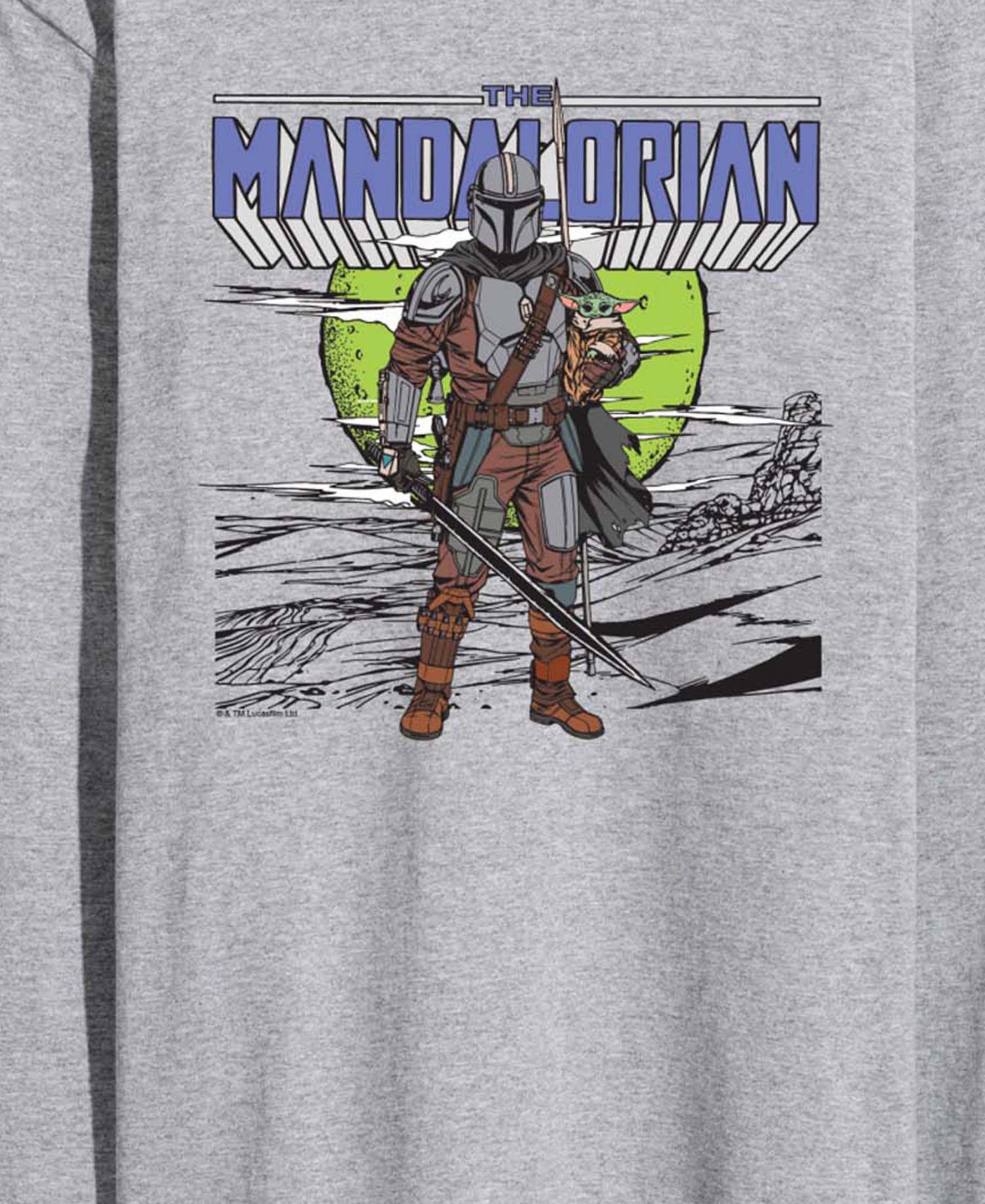 Men's The Mandalorian Sword Long-Sleeve Graphic T-Shirt