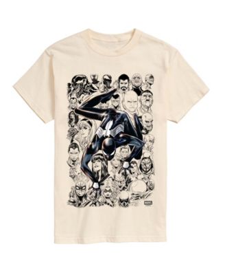 Men's Spider-Man Lineart Characters Short-Sleeve Graphic T-Shirt