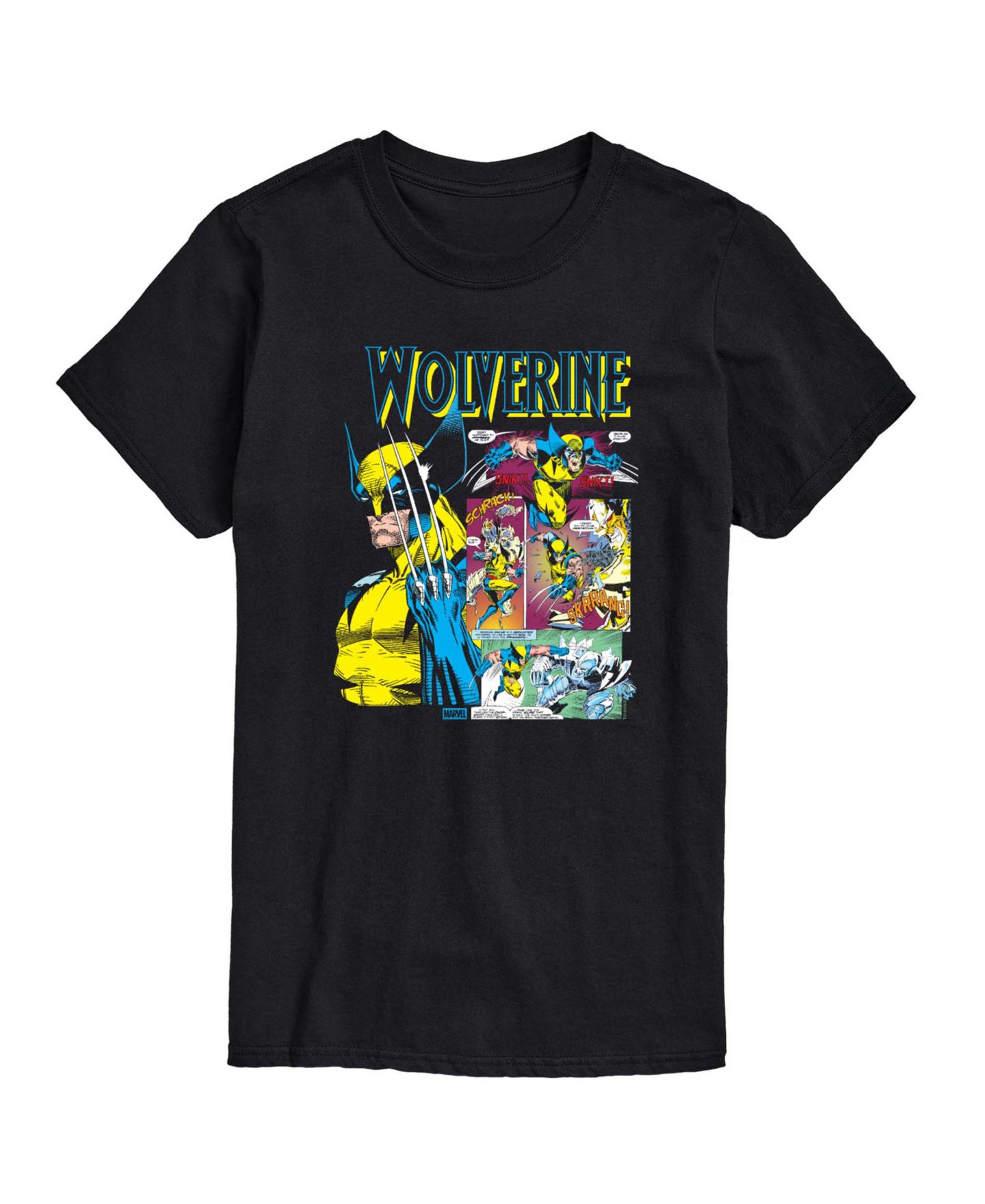 Мужская футболка AIRWAVES Wolverine Comic Book Panels Short-Sleeve Graphic, цвет: Чёрный — фото 1