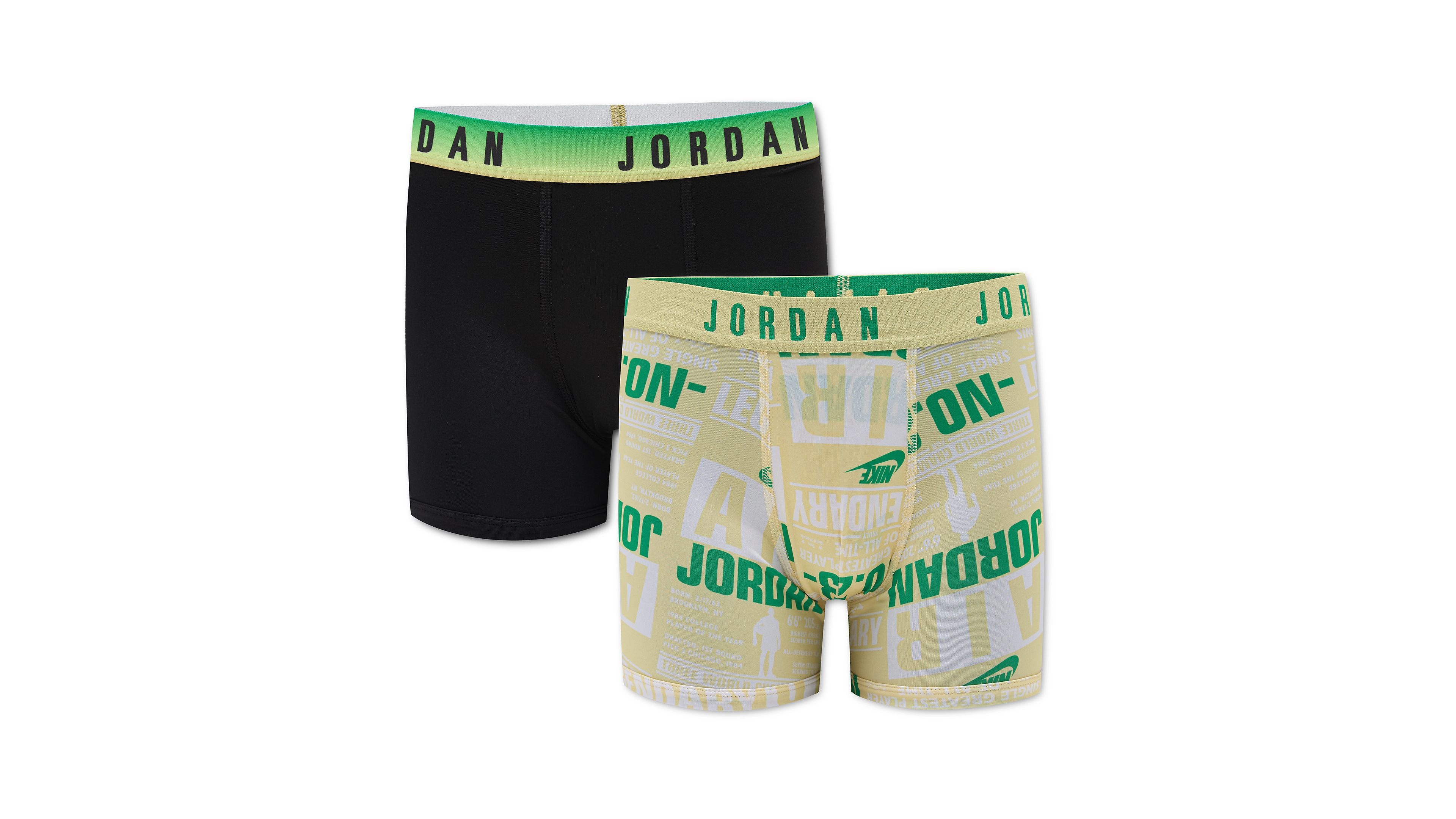 Jordan Boys' 8-20 Dri-fit Printed Boxer Briefs, 2-Pack