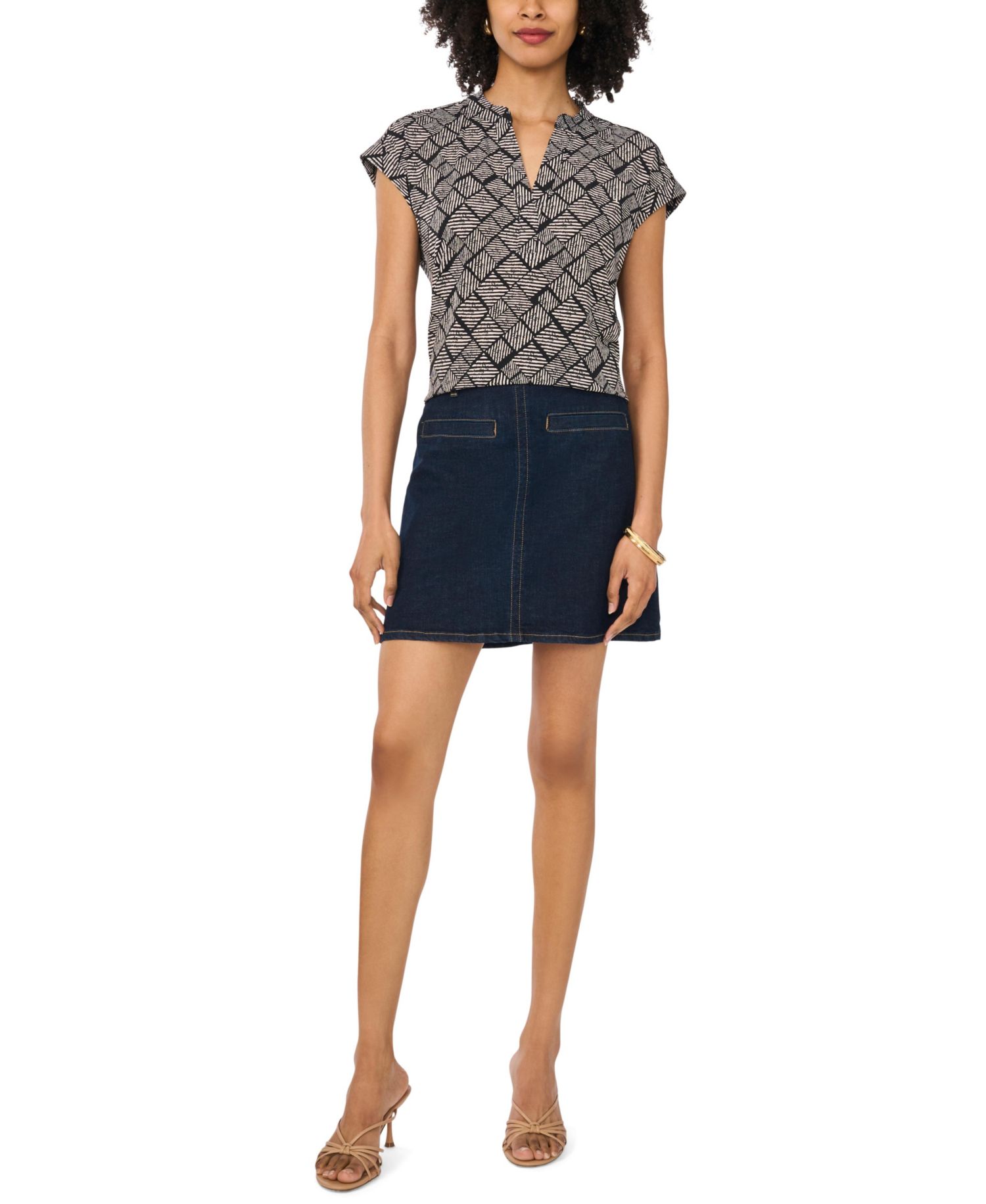 Women's Printed Short-Sleeve Top