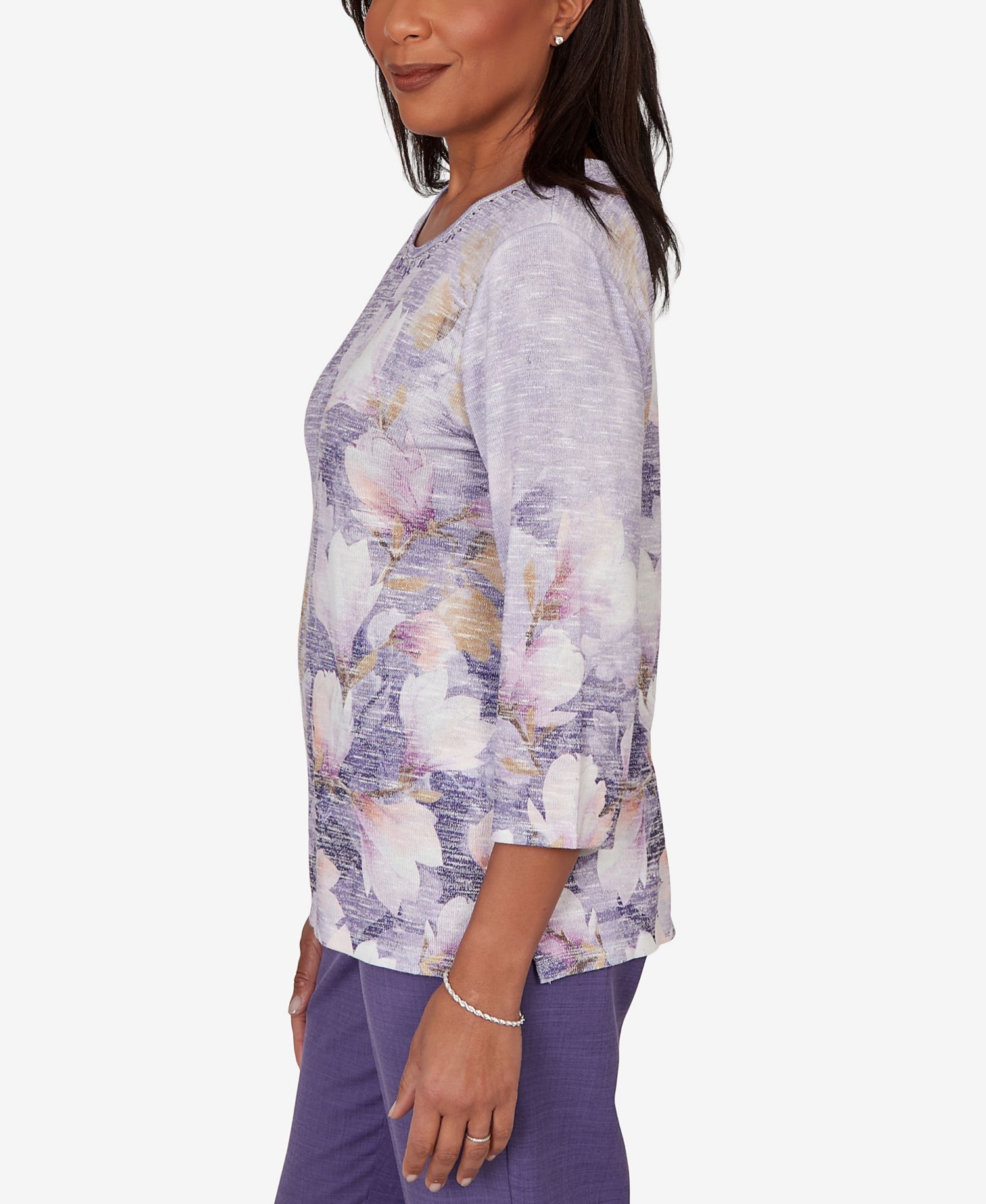 Petite Grand Bazaar Amethyst Floral Top